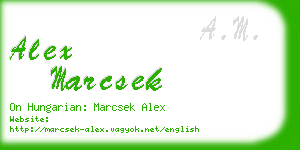 alex marcsek business card